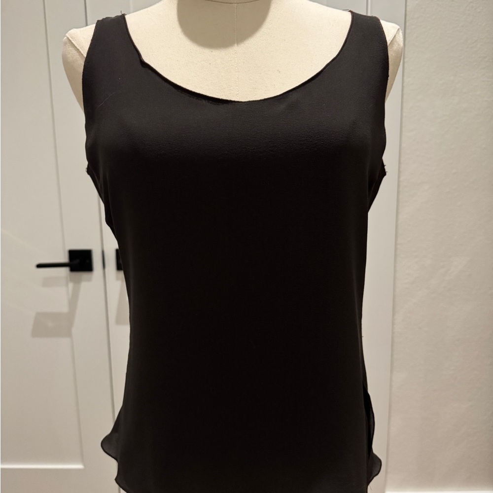 Armani Collezioni Classic Black Tank Top